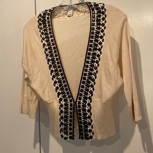 Off white embellished cardigan